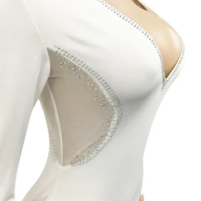 Long Sleeve Shiny Evening Sequin Dress - Image 6