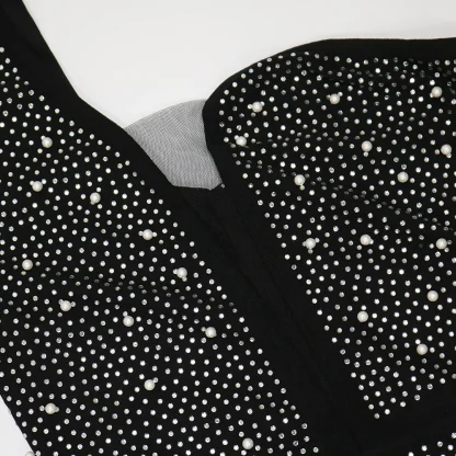 One Long Shoulder Sleeve Shiny Dress - Image 6