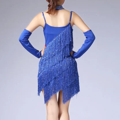 Elegant Fringe Tassel Sequin Dress - Image 6