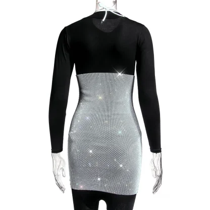 Metal See-Through Sparkling Dress - Image 6