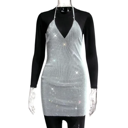 Metal See-Through Sparkling Dress - Image 4