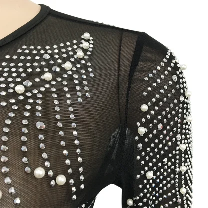 Enchanting See-Through Sequin Mini Dress - Image 6