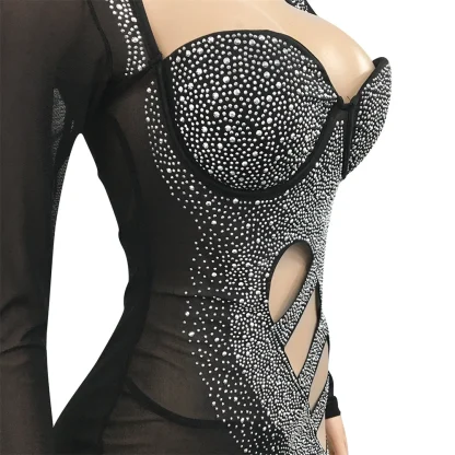 Glamorous Cut-Out Bodycon Sequin Dress - Image 4