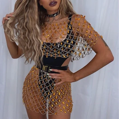 Metallic Sparkling Mini Skirt