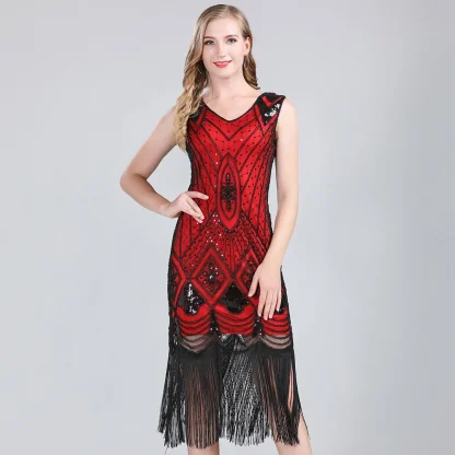 Fringed Flapper Sequin Dress - Image 4