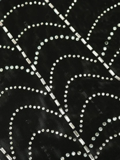 Mesh High Slit Sequin Slip Dress - Image 6