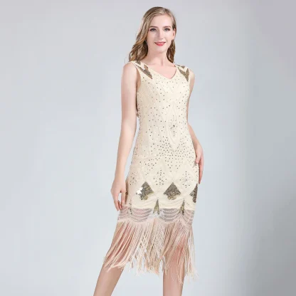 Fringed Flapper Sequin Dress - Image 5