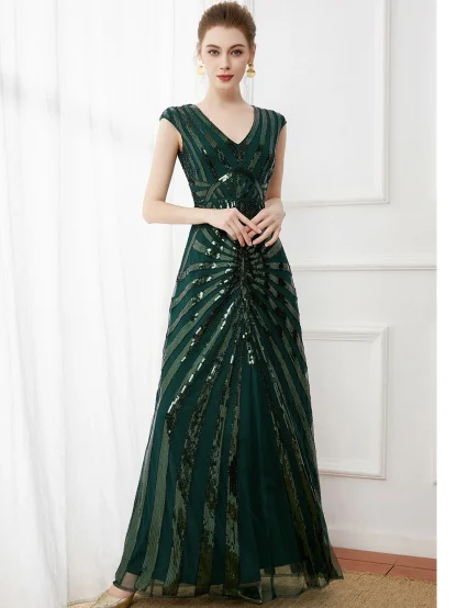 Long Shining Sequin Maxi Dress