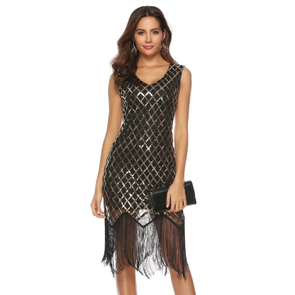 Radiant Bodycon Tassel Sequin Dress
