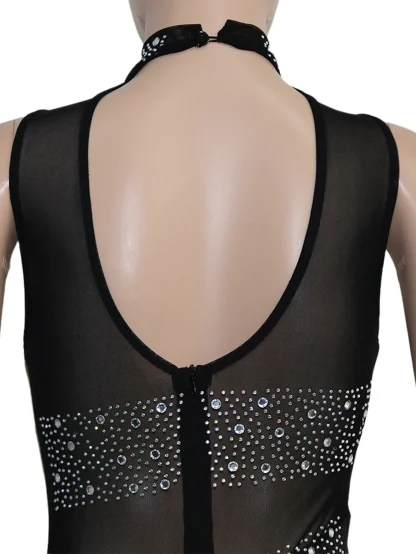 Turtleneck Backless Sparkling Dress - Image 6