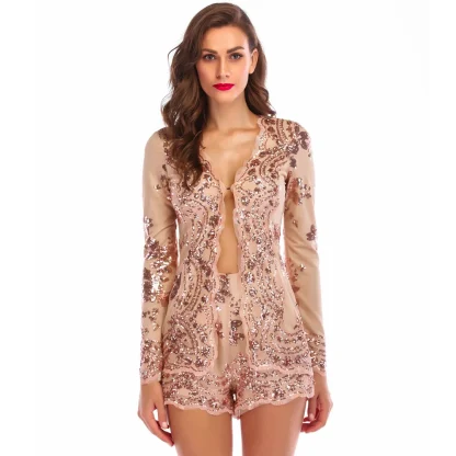 Sexy Night Out Sequin Overalls - Image 6