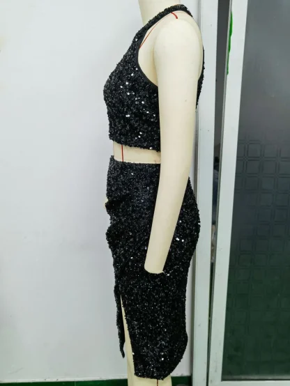 Chic Sparkle Sequin Coords Dress - Image 7