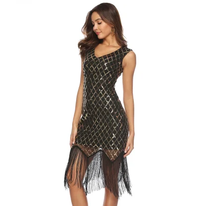 Radiant Bodycon Tassel Sequin Dress - Image 3