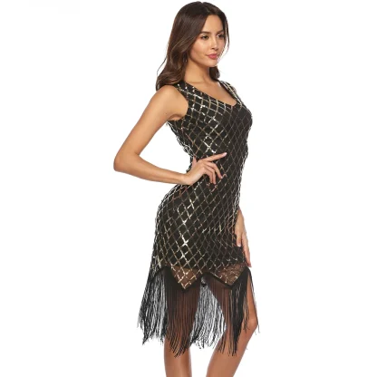 Radiant Bodycon Tassel Sequin Dress - Image 4