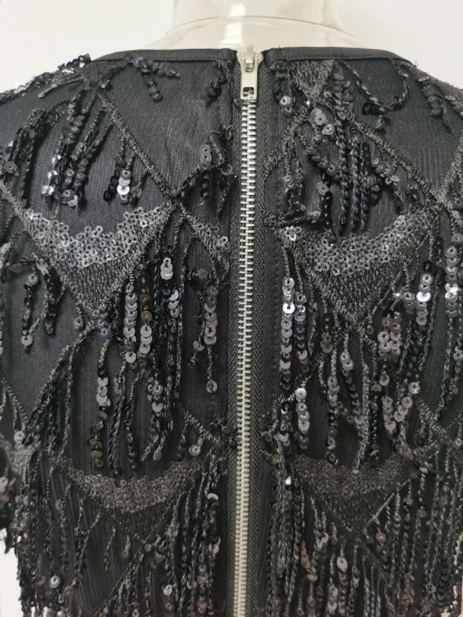 Sexy Fringe Sparkling Midi Dress - Image 6