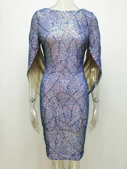 Sexy Elegant Butterfly Sleeve Dress - Image 3