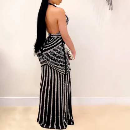 Backless Bodycon Evening Sequin Dress - Image 2