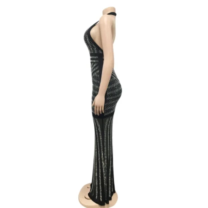 Backless Bodycon Evening Sequin Dress - Image 4