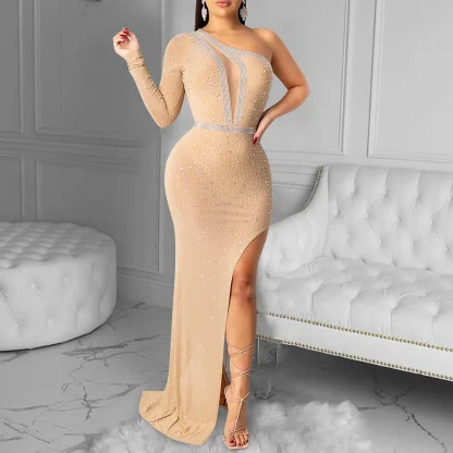 Sexy Long Sleeve Bodycon Sparkling Dress - Image 4