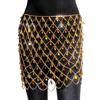 Metallic Sparkling Mini Skirt - Image 3
