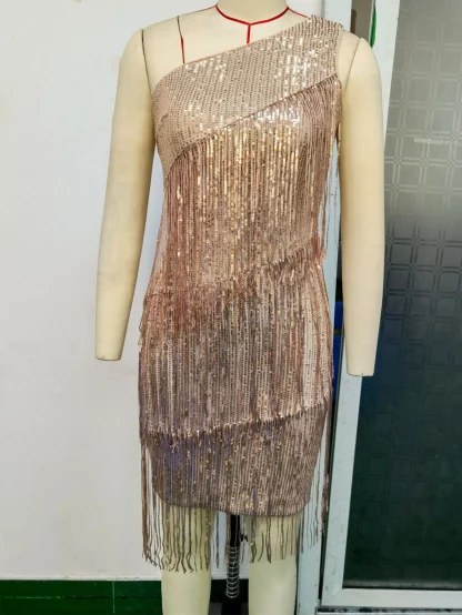 Evening Mini Sequin Dress - Image 3
