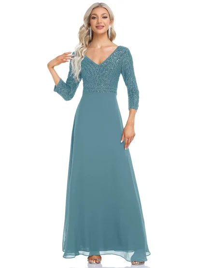 Elegant V-Neck Sequin Sundress - Image 5