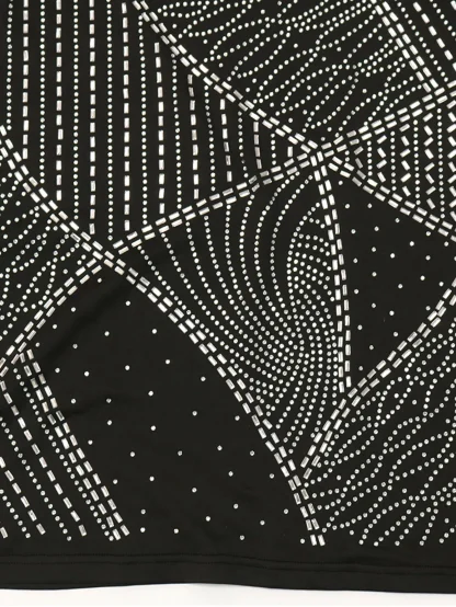 Sequin-Detailed Bodycon Shiny Mini Dress - Image 5