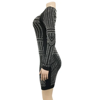 Glamorous Long Sleeve Sparkling Dress - Image 4