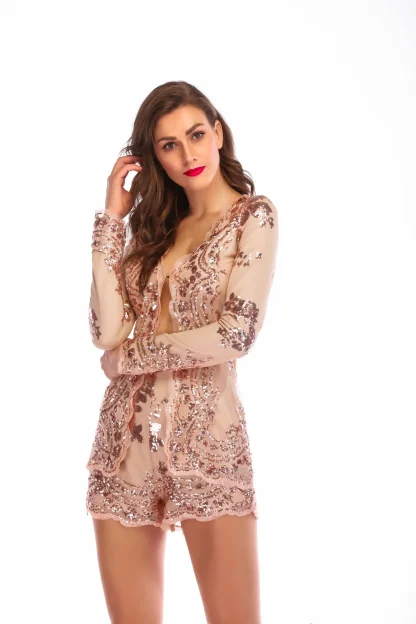 Sexy Night Out Sequin Overalls - Image 3