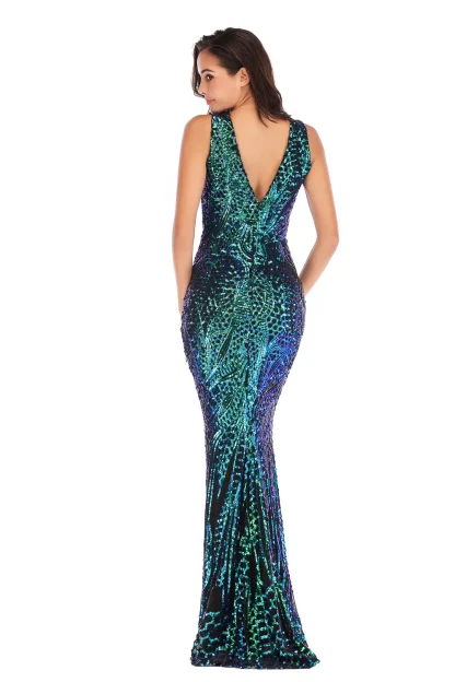 Sparkle Long Sequin Evening Dress - Image 3