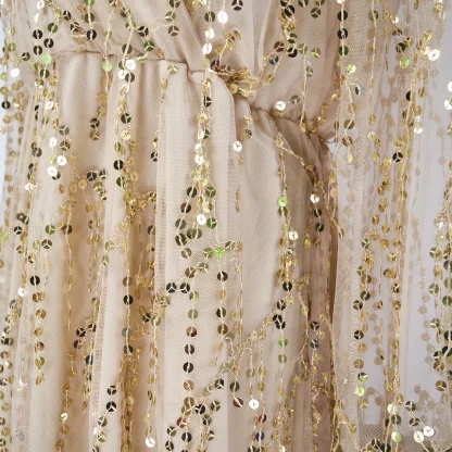 Vintage-Like Fringe Sequin Midi Dress - Image 5
