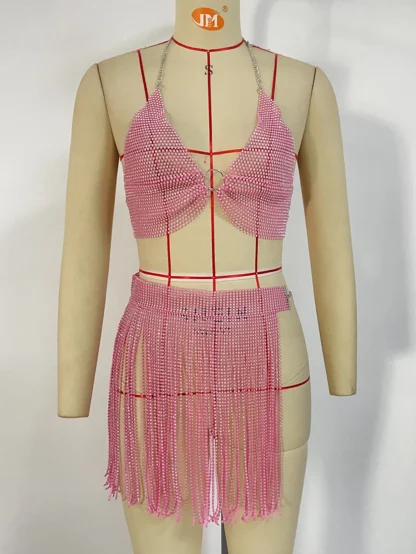 Seductive Fishnet Sparkling Dress - Image 3