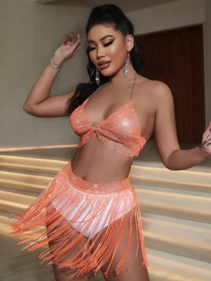 Seductive Fishnet Sparkling Dress - Image 6