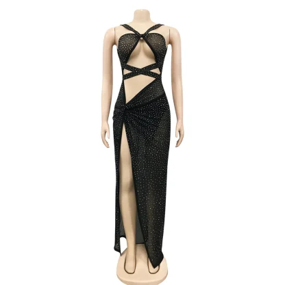Dazzling Backless Sequin Club Dress - Image 3