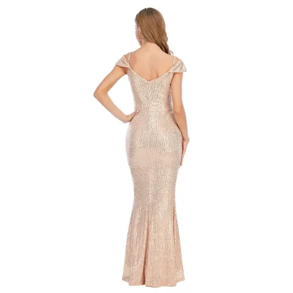Sexy Slip Maxi Sequin Dress - Image 2