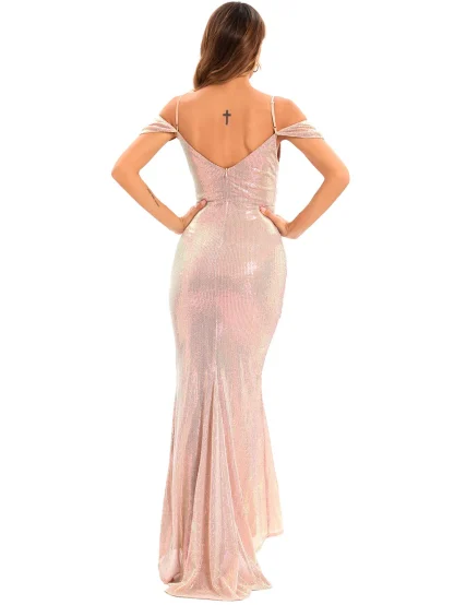 Enchanting Slip Sequin Evening Gown - Image 2