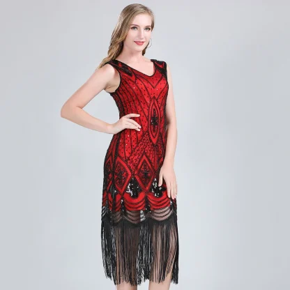 Fringed Flapper Sequin Dress - Image 3