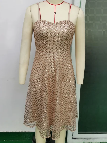 A-Line Sparkle Sequin Sundress - Image 3