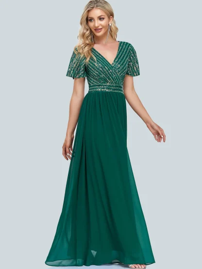 Short Sleeve Sparkling Summer Dress - Image 4