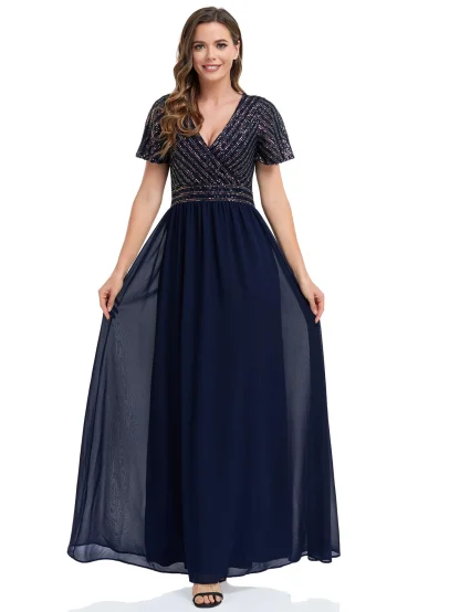 Short Sleeve Sparkling Summer Dress - Image 5
