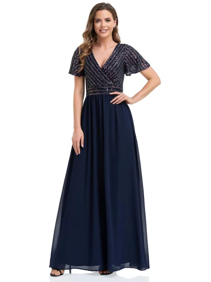 Short Sleeve Sparkling Summer Dress