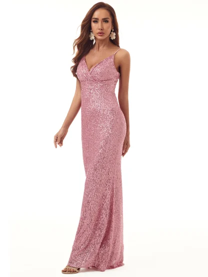 Elegant Sequin Evening Dress - Image 4