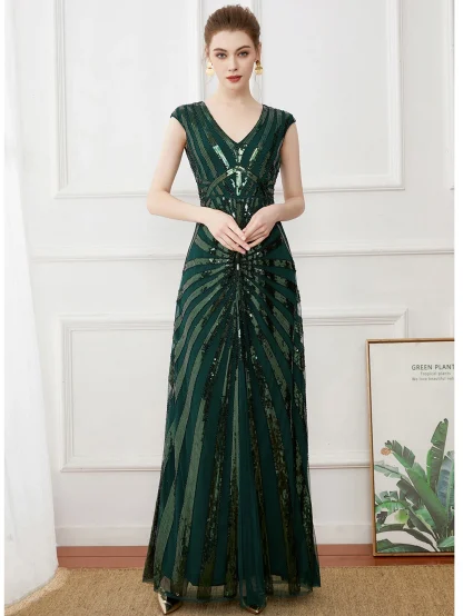 Long Shining Sequin Maxi Dress - Image 3