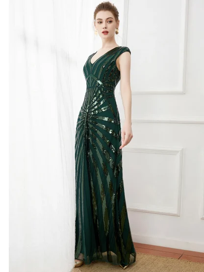 Long Shining Sequin Maxi Dress - Image 4