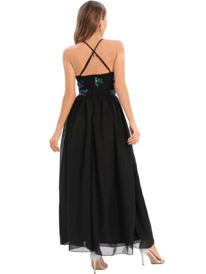 Sexy Glam Sequin Chiffon Dress - Image 2