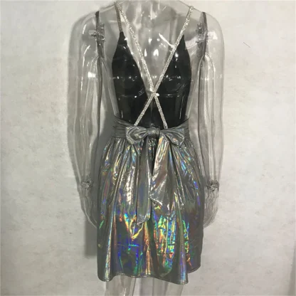 Sexy Sequin Deep V-Neck Dress - Image 2