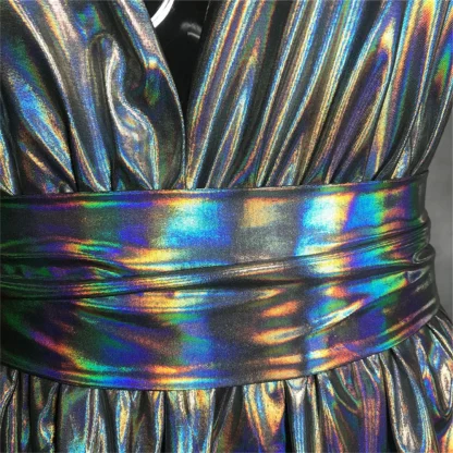 Sexy Sequin Deep V-Neck Dress - Image 4