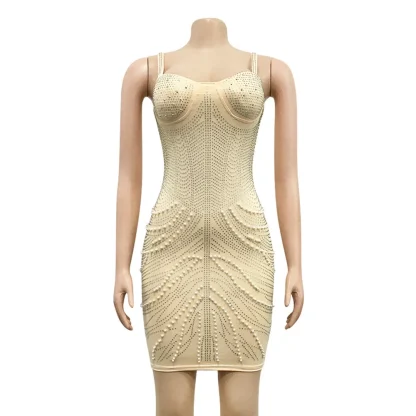 Sultry Beads Mini Sparkling Dress - Image 5