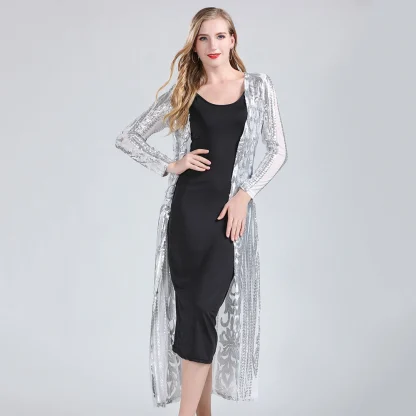 Glamorous Sparkling Cardigan Dress - Image 3