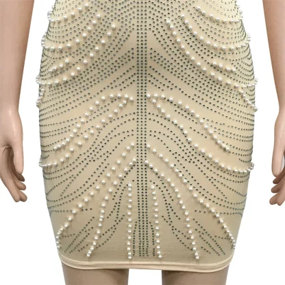 Sultry Beads Mini Sparkling Dress - Image 7